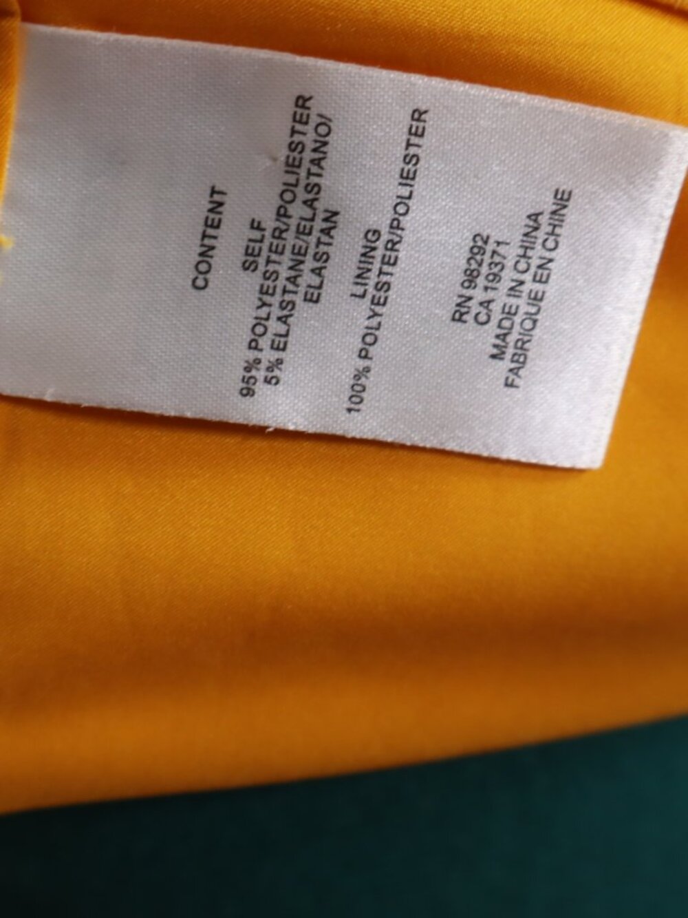 Tibi Golden Yellow Mini Dress with Balloon Sleeves - Picture 7 of 8